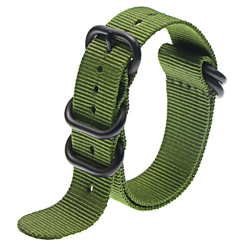 Сверхпрочный нейлоновый ремешок для наручных часов NATO ZULU 18 мм 20 22 24 полосатый