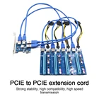Плата расширения PCI-E на USB, адаптер от 1 до 4, 4-портовая Плата расширения PCI-E к USB 3,0, карта усиления порта PCIe, аксессуары для майнинга