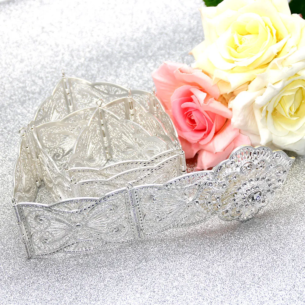 SUNSPICE MS Gold Color Metal Waist Belly Chain Belt Jewelry For Women Wedding Banquet Wasitband Adjust Length Boho Ethnic Bijoux - Цвет: XY1232silver
