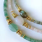 Женское классическое ожерелье из натурального камня, изысканное уникальное очаровательное овальное ожерелье с подвеской из камня, мужское винтажное модное ювелирное изделие, подарки оптом