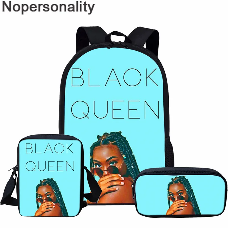 

Nopersonality черные королевские африканские сумки для книг для девочек, уникальные детские сумки, индивидуальные сумки, школьные сумки Magic Melanin д...