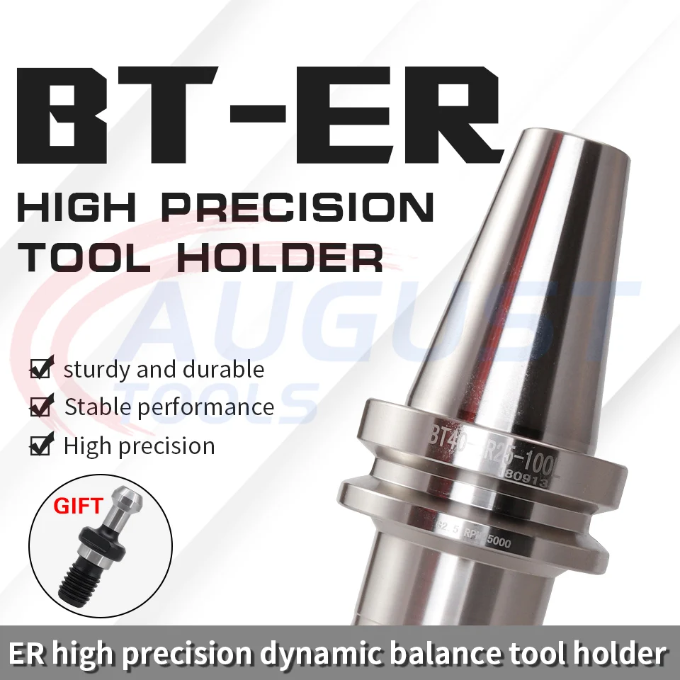 

BT ER центральный шпиндель держатель инструмента BT30 BT40 ER16 ER20 ER25 ER32 Нож хвостовик для обработки CNC точность 0,003 с натяжными шпильками