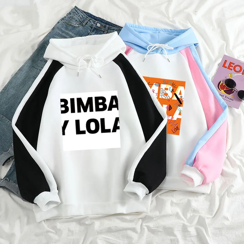 

2021 Winter New Contrasting Color Hoodie Korean Harajuku Loose Long Sleeve Casual Top Women