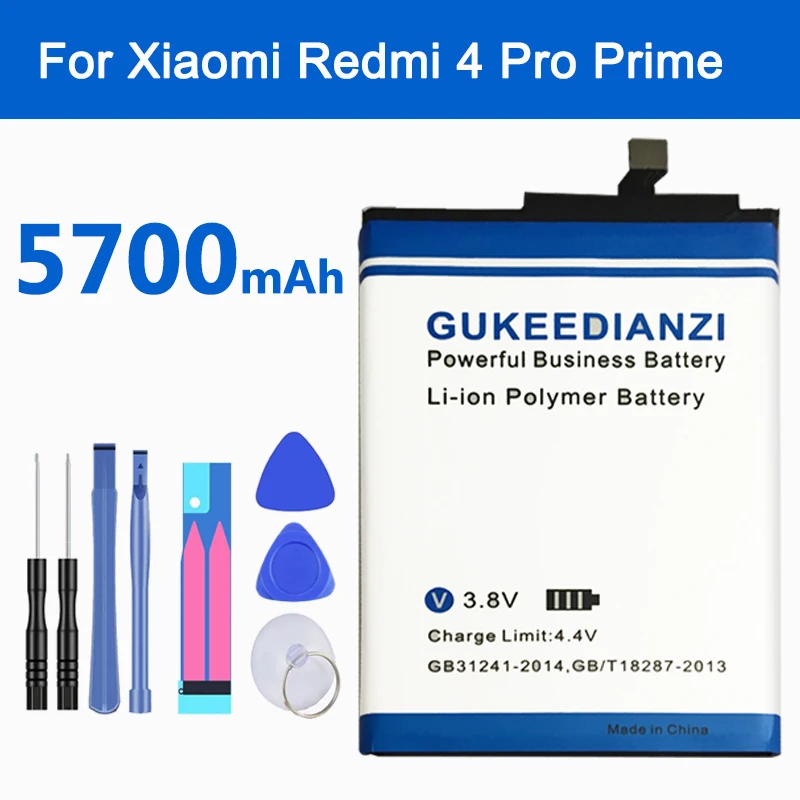 Аккумулятор мощный BN40 5700 мАч для Xiaomi Redmi 4 Pro / Prime сменные батареи большой емкости с