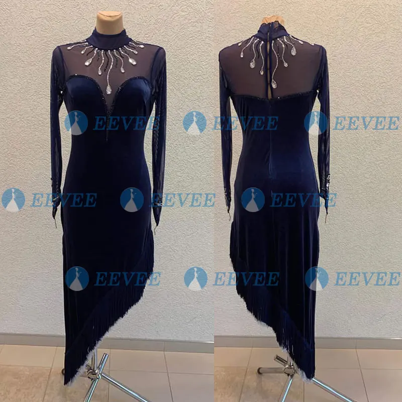 Черные женские танцевальные платья костюмы для выступлений соблазнительное