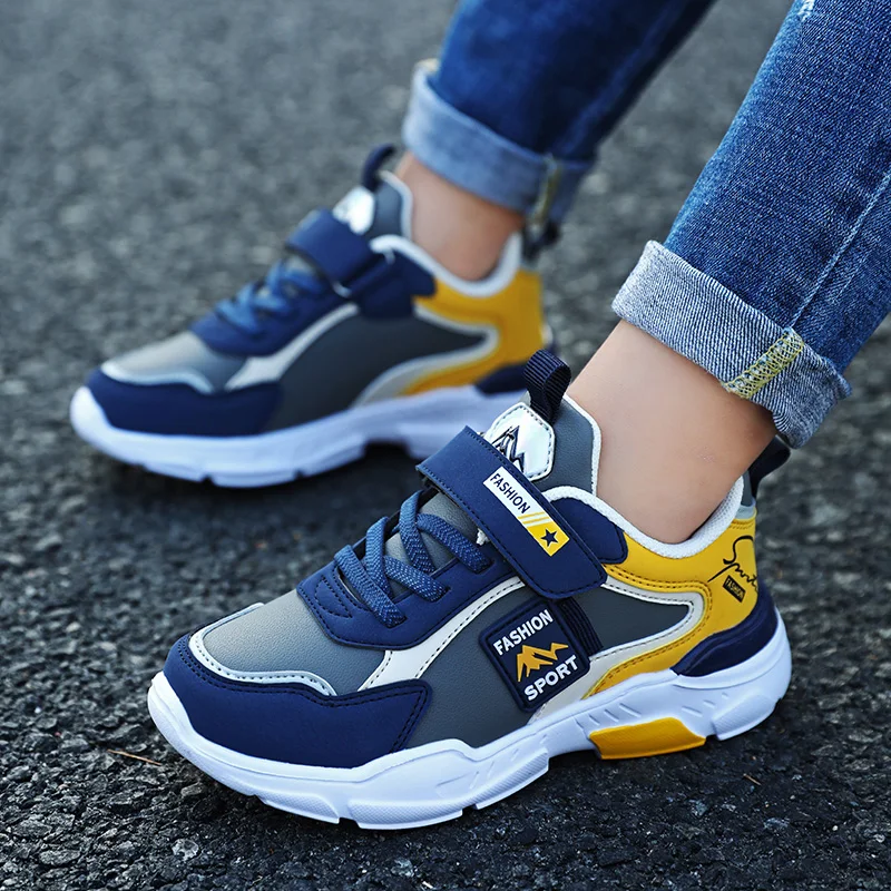 

Kids Outdoor Walking Jooging Sneakers Comfortable Sneakers New Style Children Running Shoes Hook & Loop Boys Girls Shoes