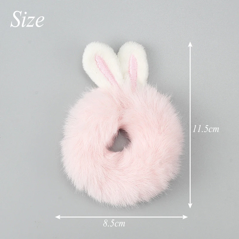 

Women Cute Rabbite Plush Hair Scrunchie Rubber Bands Girls Ponytail Holder Elastic Hair Ties Hair Bands Hair Accessorie Headwear