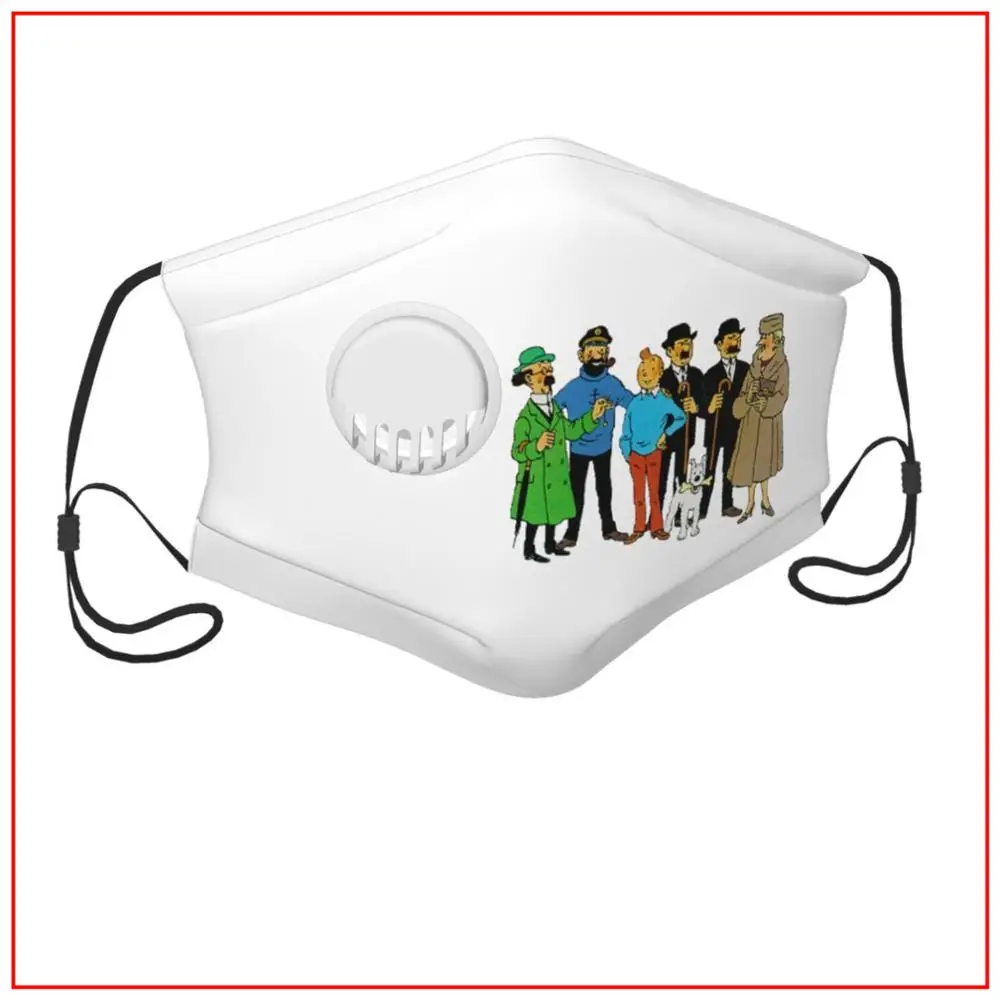 

Kids Men Women face mask TINTIN face mask designer Shield Protection Training Facemasks Adjustable Breathing Skin Care Trump