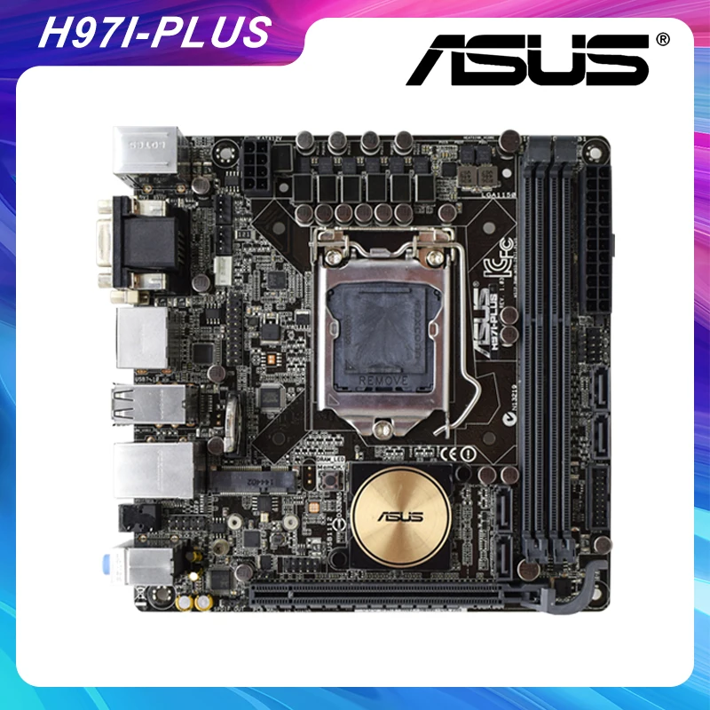 Kaufen Für ASUS H97I-PLUS LGA 1150 Intel H97 Original Verwendet Mainboard DDR3 HDMI USB 3,0 Mini-ITX Intel Motherboards Für I7 I5 I3 SATA3