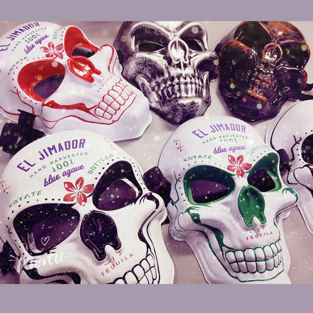 Хит Хэллоуин ужас Череп маски Забавный косплей маскарадный Рождественский