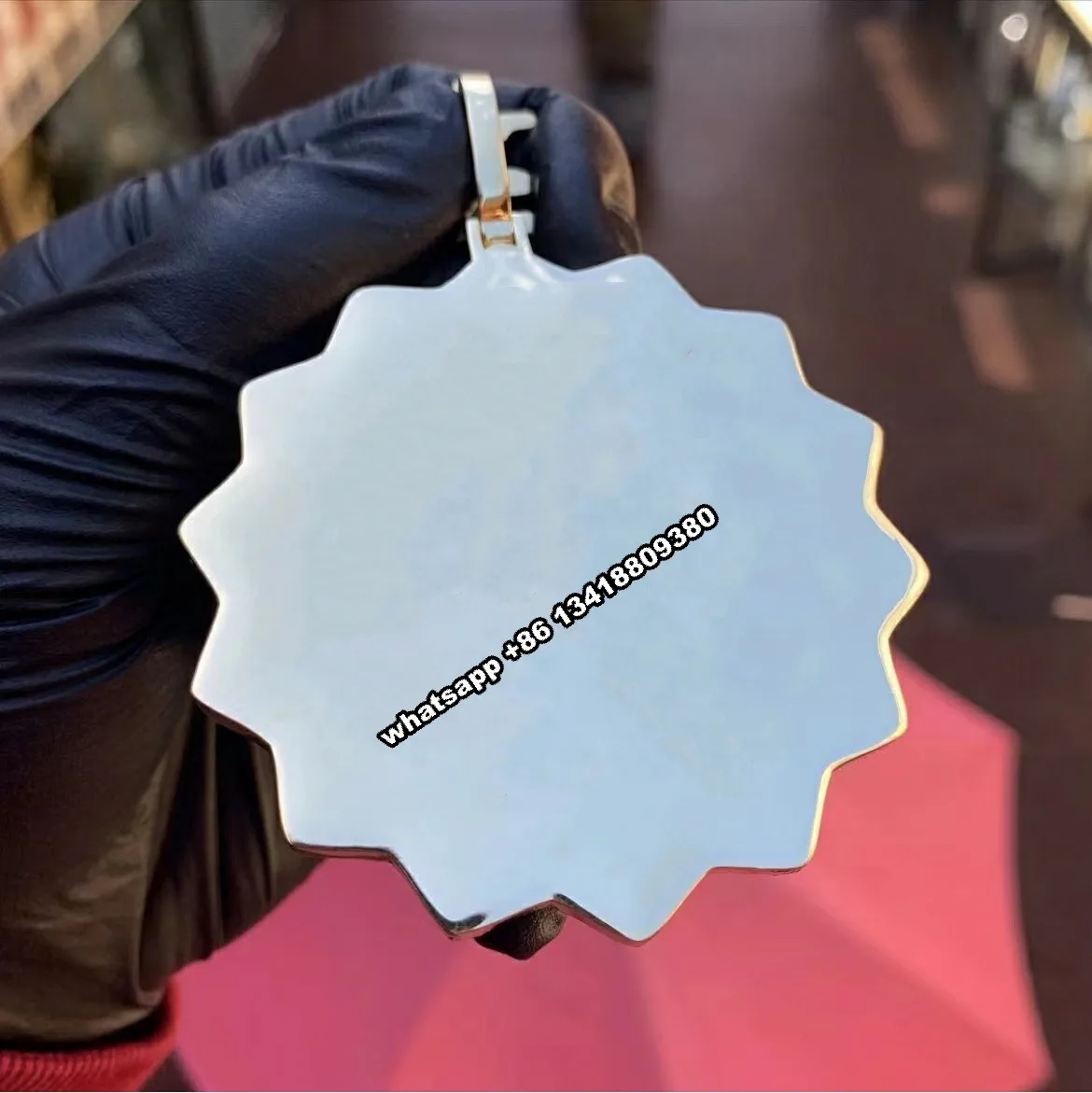 JEWE Custom Hip Hop Pendant Iced Out Men Charms Sterling Silver VVS Moissanite Diamonds Necklace Jewelry