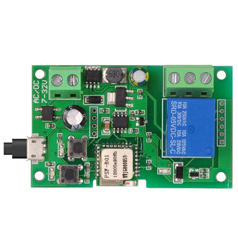 

EWelink Smart Wifi Switch Relay Module Timer DC 5V/12V/24V/32V Wireless Remote Control Inching/Self-Locking Alexa Google Home