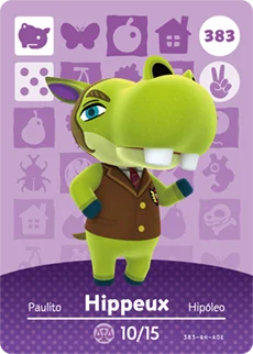 

7pcs Hippopotamus Animal Croxxing New Horizons NFC Villager Game Cards Biff Harry Ntag215 Tag Card NS Switch WiiU