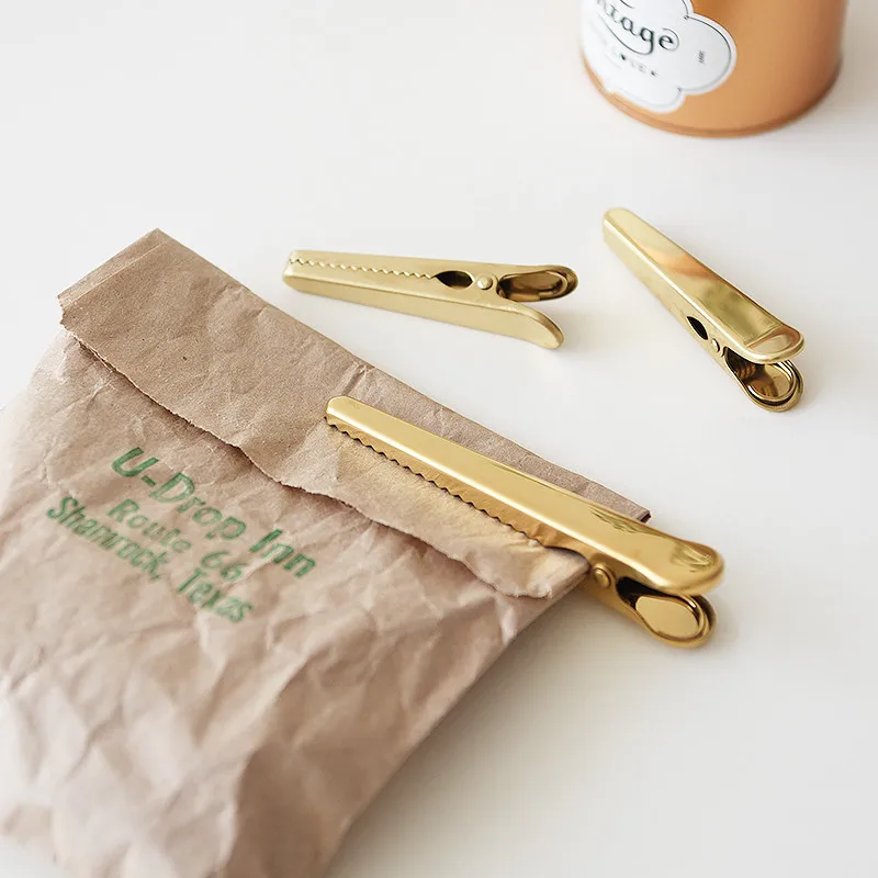 Винтажные латунные зажимы для купюр металлические Пружинные упаковки еды кофе