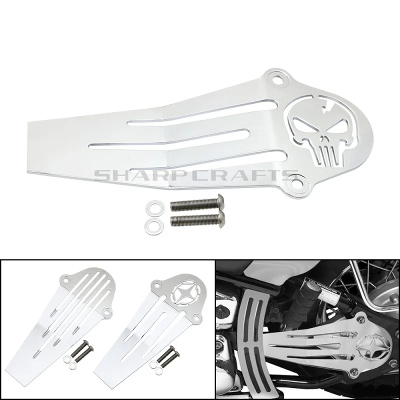 Мотоциклетная хромированная крышка вала привода черепа для Yamaha Dragstar V Star XVS650 ྞ