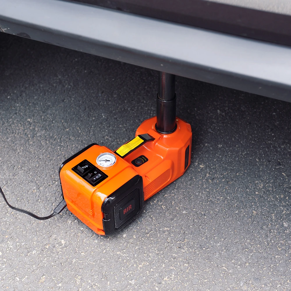 12V 5Ton Car Jack Tire Electric Hydraulic Lift lift Inflator Flashlight Safe Hammer 3 in 1 | Инструменты