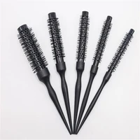 professional black round hair comb hairdressing curling hair brushes nylon ceramic iron tube round comb salon styling tools 30