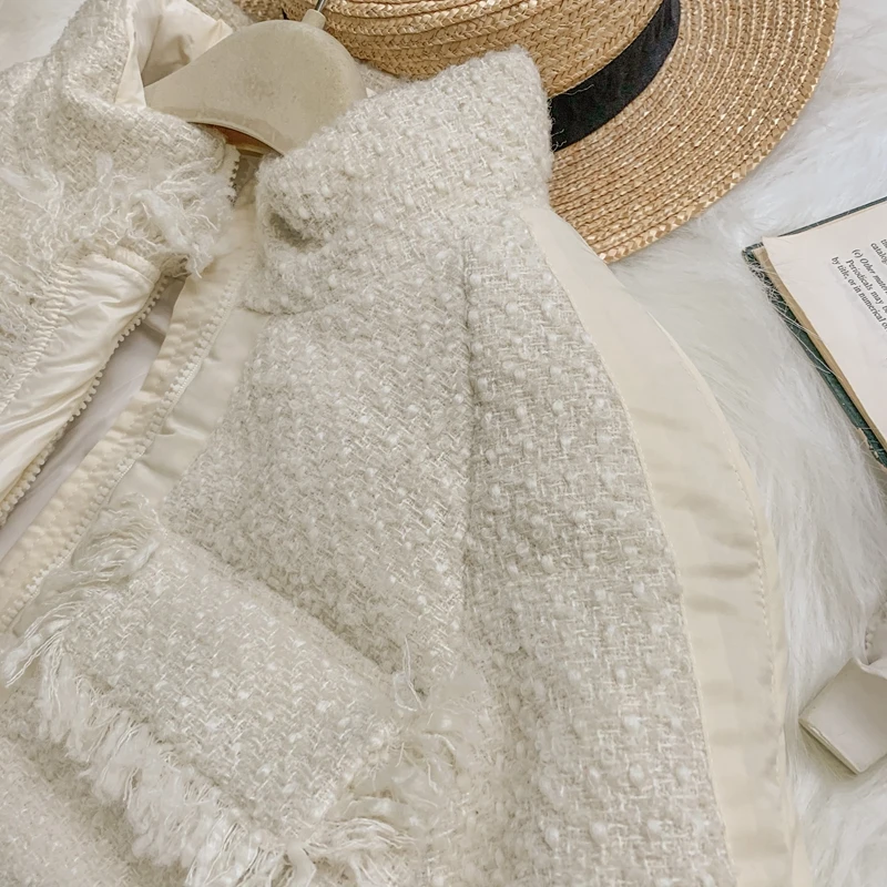 

Winter Cotton Clothes Women Korean Loose Bread Suit Creamy-White Jacket Girl Stand Up Collar Coat Student Overcoat Tops