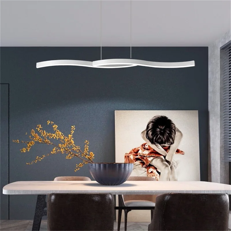 

A WPD Pendant Lights with Remote Control Dimmable 220V 110V Modern Fixtures Decorative For Home Dining Room Restaurant