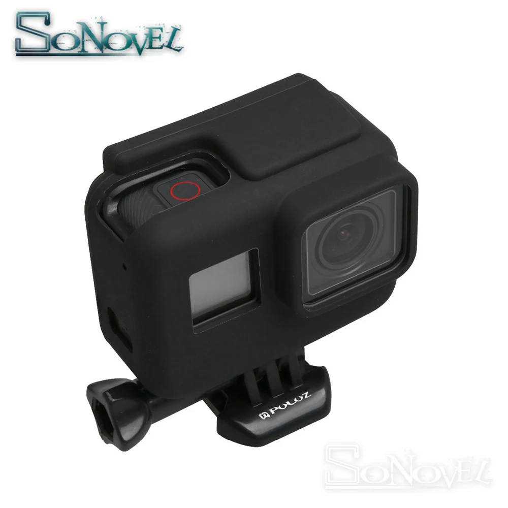 Colorful Soft Silicone Rubber Frame Protective Case Skin +Lens Cap Cover for GoPro Hero 5 6 7 Black | Электроника