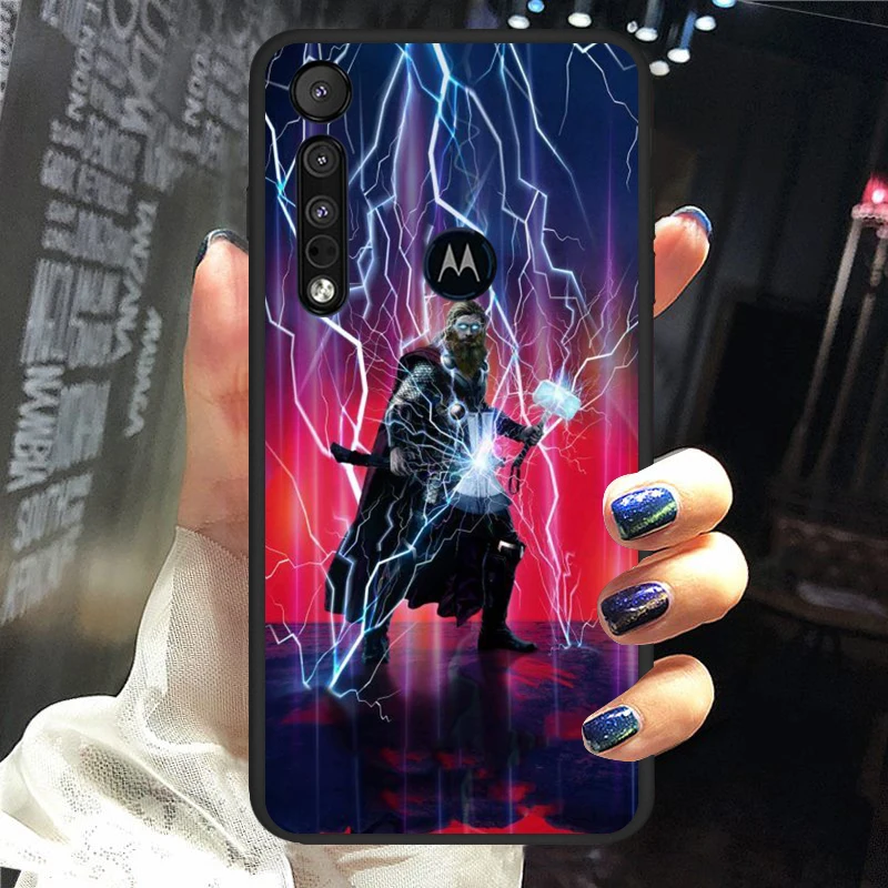 

Thor marvel hero for Motorola G9 G8 G E7 E6 One Play Marco Hyper Fusion Stylus Power Edge Plus Soft Black Phone Case