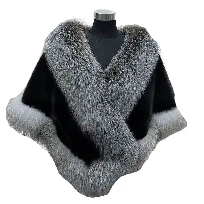 

Пальто GAMPORL из искусственного меха норки 2021, женская зимняя шаль, модное пальто, женское высококачественное толстое теплое пальто с воротни...
