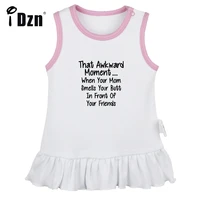 that awkward moment when your mom smells your butt in front of your friends fun art printed baby girls cute pleated dress
