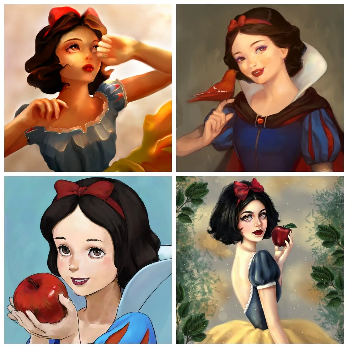 

Disney Snow White Cartoon 5D Diy Diamond Painting Cross Embroidery 3D Mosaic Wall Decoration Children Christmas Gifts
