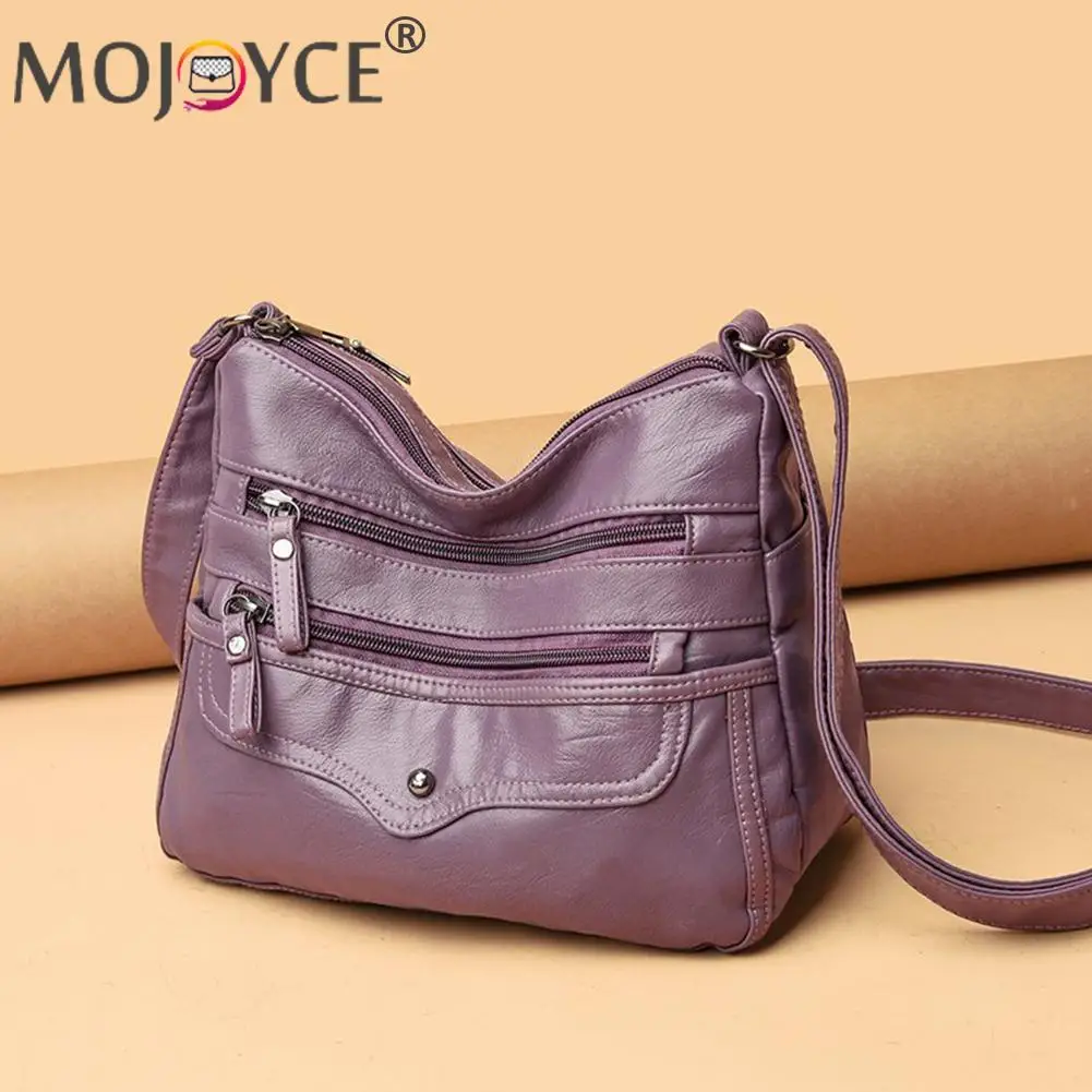 

Модные женские сумки на плечо из искусственной кожи, однотонные Дизайнерские повседневные сумки-мессенджеры, повседневные Многослойные су...