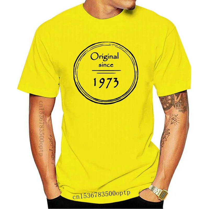 

New Vintage Designs Custom 1973 Tshirt For Mens Classic Hilarious Cotton Solid Color Awesome Men's T Shirts Hiphop