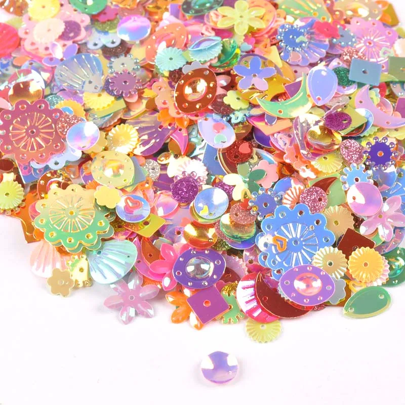 10 г Новый ПВХ смешанные рассыпчатые пайетки/пайетки швейное ремесло DIY Одежда