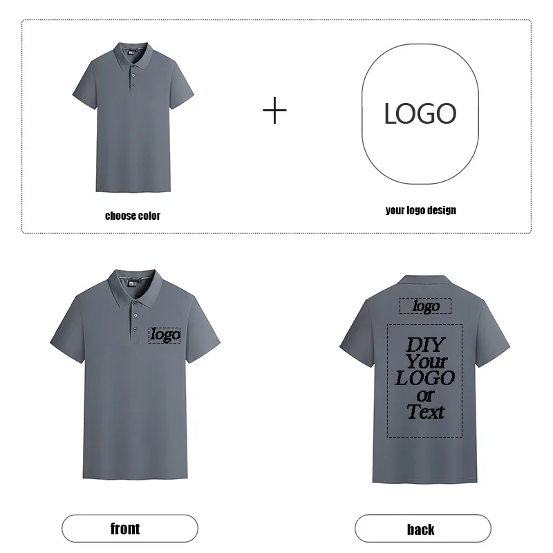 Мужская рубашка-поло с коротким рукавом 7 цветов