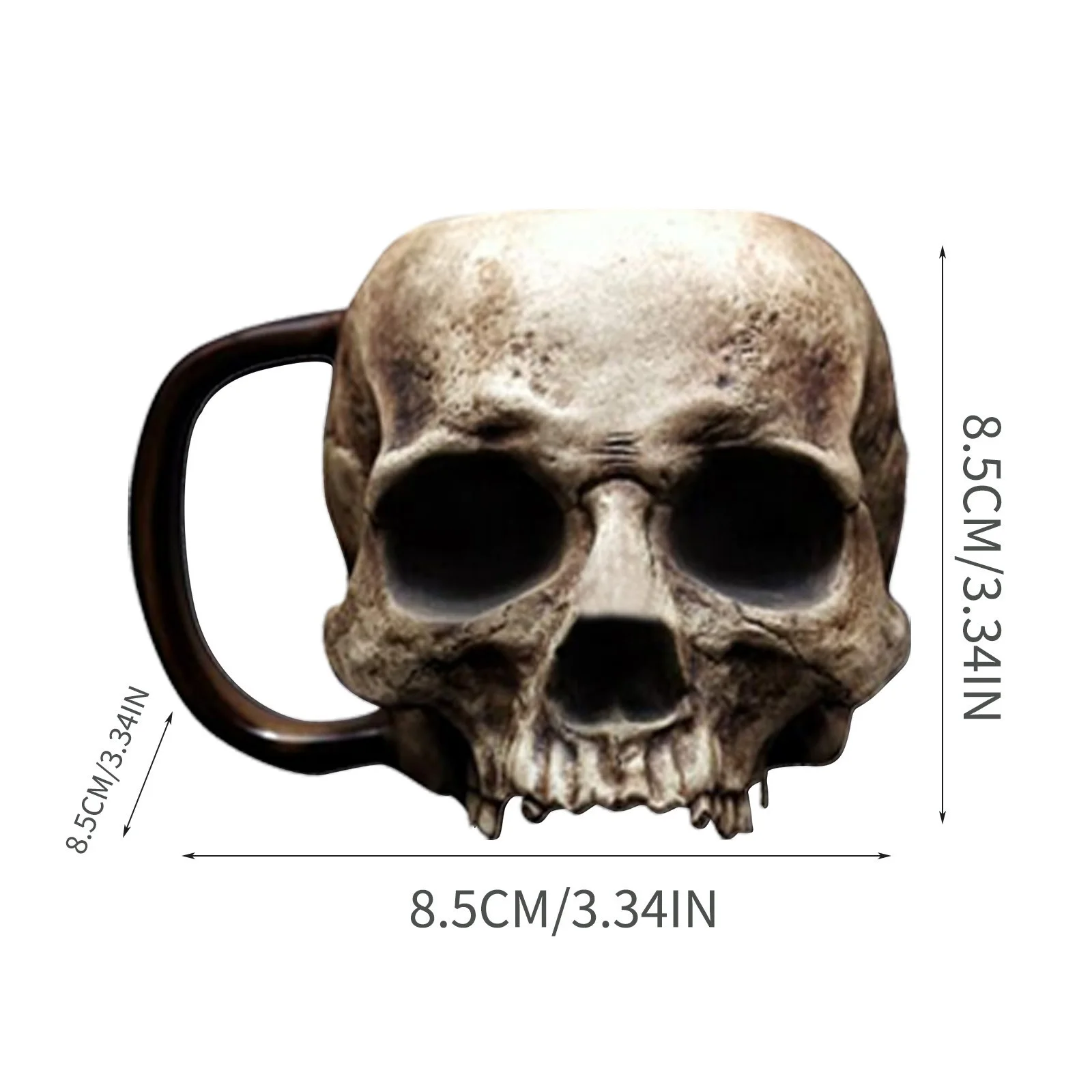 2021 New Resin Skull Cup Beer Mug Simulation Drinking Halloween Bar Drinkware Gift Coffee Gothic Home Decor | Дом и сад