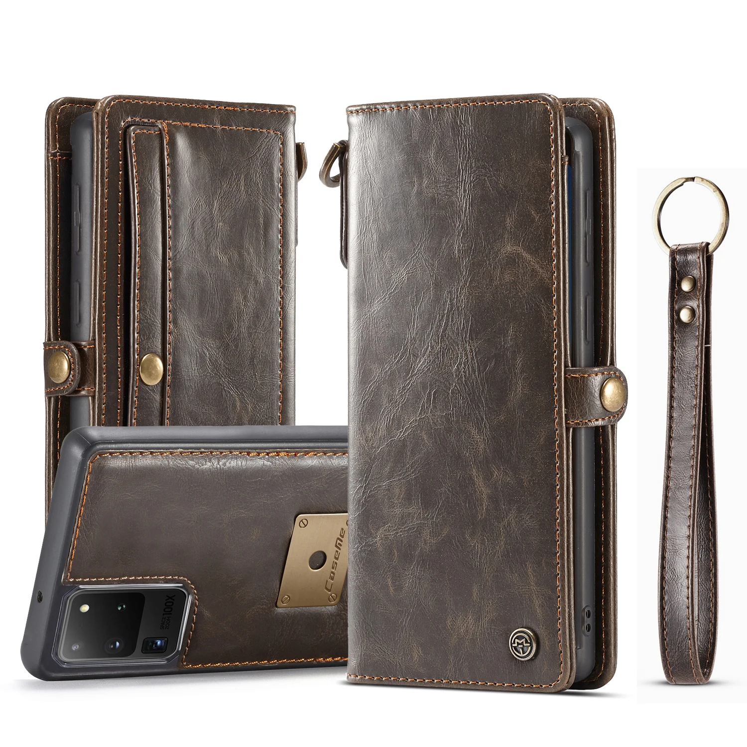 

Luxury Fashion Phone Case For Samsung Galaxy S20 Plus Retro Genuine Leather Magnetic Wallet Cover For Samsung Note 20 Ultra Case