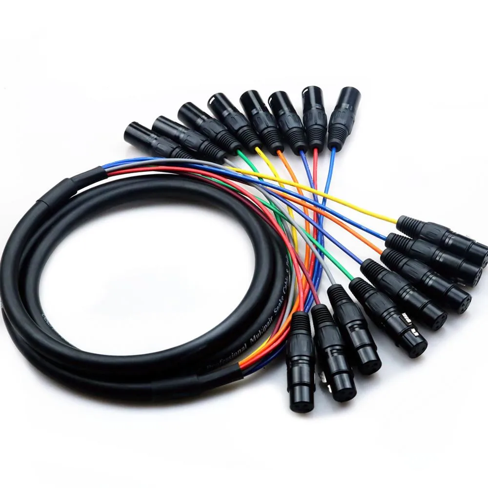 Профессиональный аудиоудлинитель 8-канальный m/f мультимедийный snake 8 пар