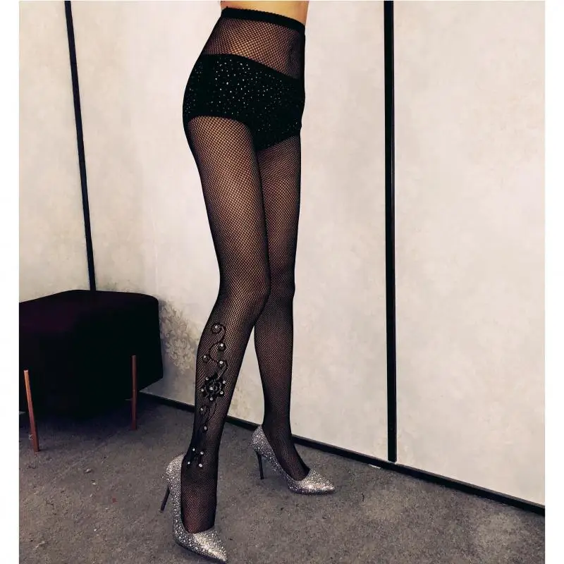 

Shiny Stockings Women Sexy Lingerie Uniform Temptation Black Transparent Lace Stockings Thigh Hosiery Fashion Europe Clothing