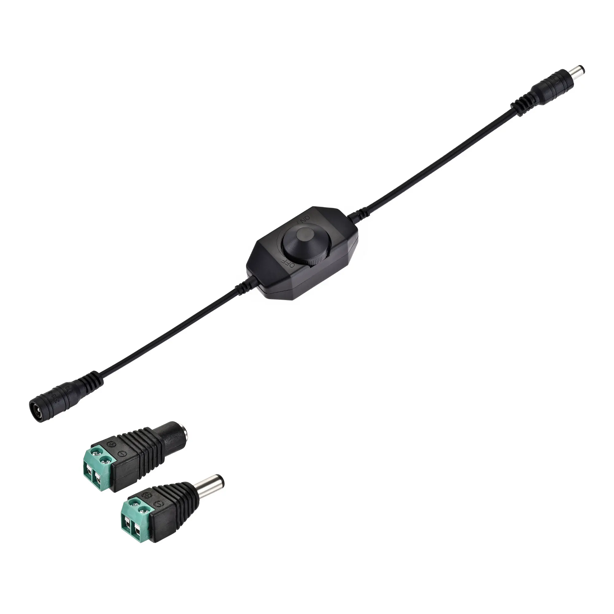 

Uxcell DC 12-24V Plug Black LED Dimmer with DC Power Adapter for Single Color LED 1 Set