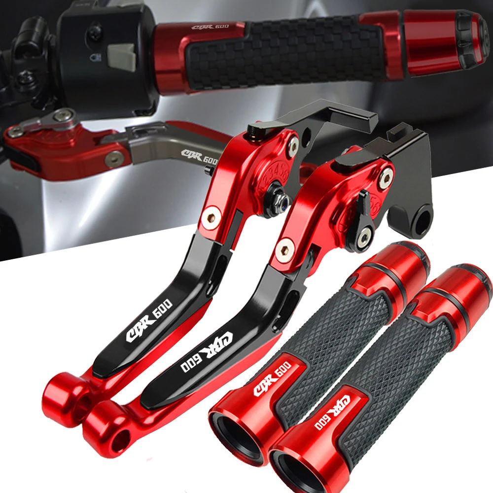 

Motorcycle Accessories Adjustable CNC Brake Clutch Levers Hand grips Handlebar grip ends For HONDA CBR600F4 CBR 600 F4 1999 2000