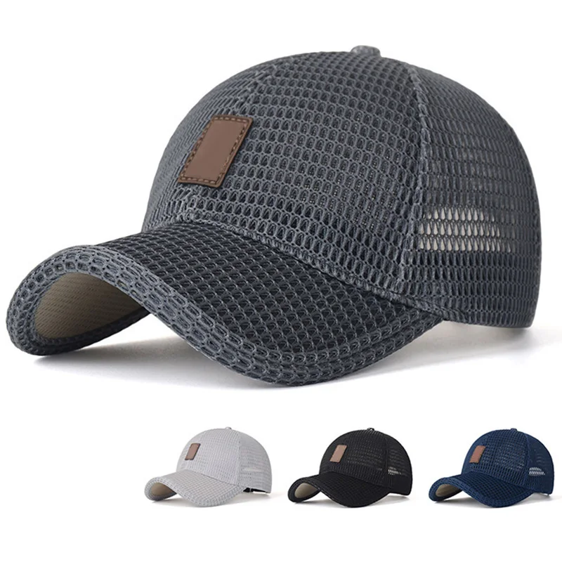 Мужская Летняя сетчатая спортивная бейсболка кепка для улицы солнцезащитная