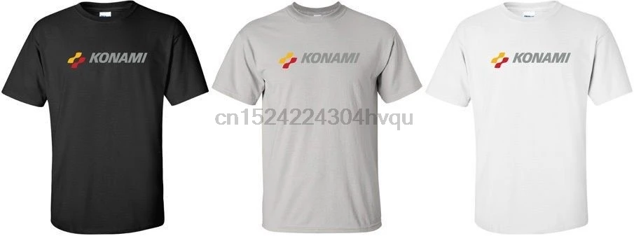 Konami Japanese Retro Video Game Cool Logo T-Shirt |