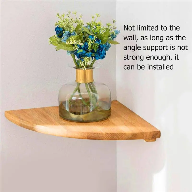 Настенная угловая полка в форме вентилятора 9 дюймов белый дуб практичная