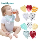 Детский слюнявчик из мягкого хлопка, детские слюнявчики, милый треугольный шарф, удобное слюнятие и Прорезывание Зубов, унисекс, стиль унисекс, для новорожденных