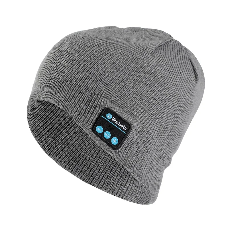Bluetooth Music Headset Beanie Built-in Stereo Speaker Knitted Hat for Men Women Running Cap Outdoor Sports Winter Wireless Hats