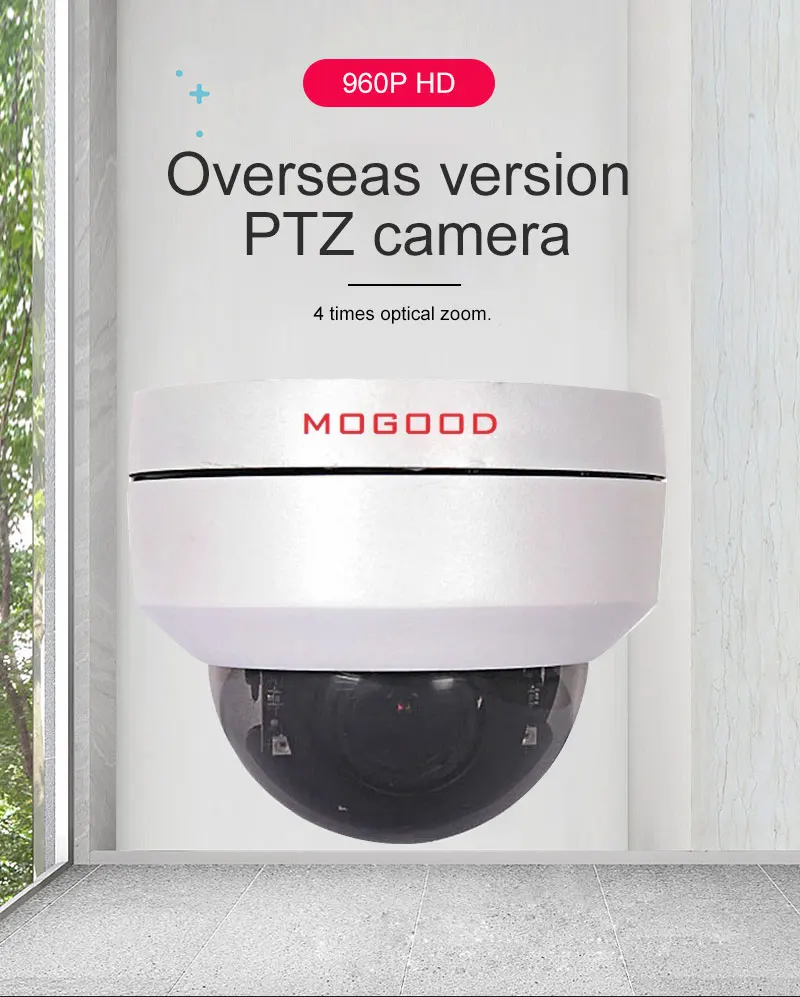 MoGood Заморская версия 4MP 2,8 мм-12 мм объектив IP камера мини PTZ камера с ИК 30 м Поддержка ONVIF Водонепроницаемый