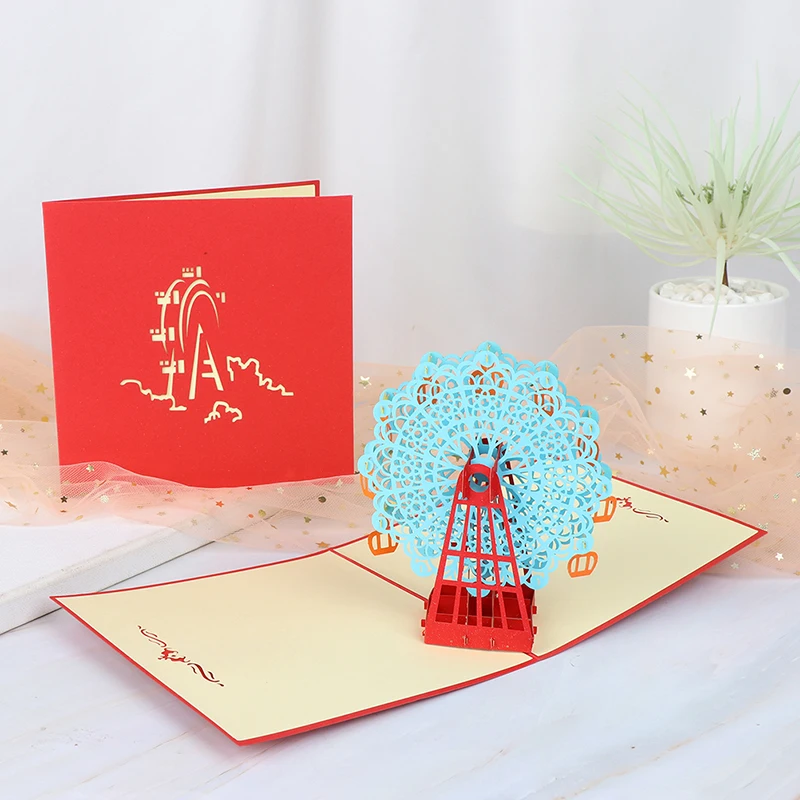 3D лазерная резка почтовые открытки День рождения Святого Валентина
