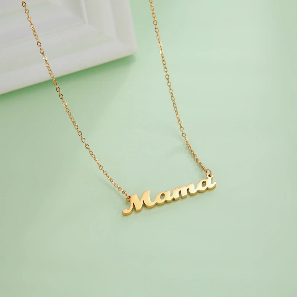 Ожерелье-цепочка Cazador Mom с именной табличкой для женщин подарки мам ювелирные