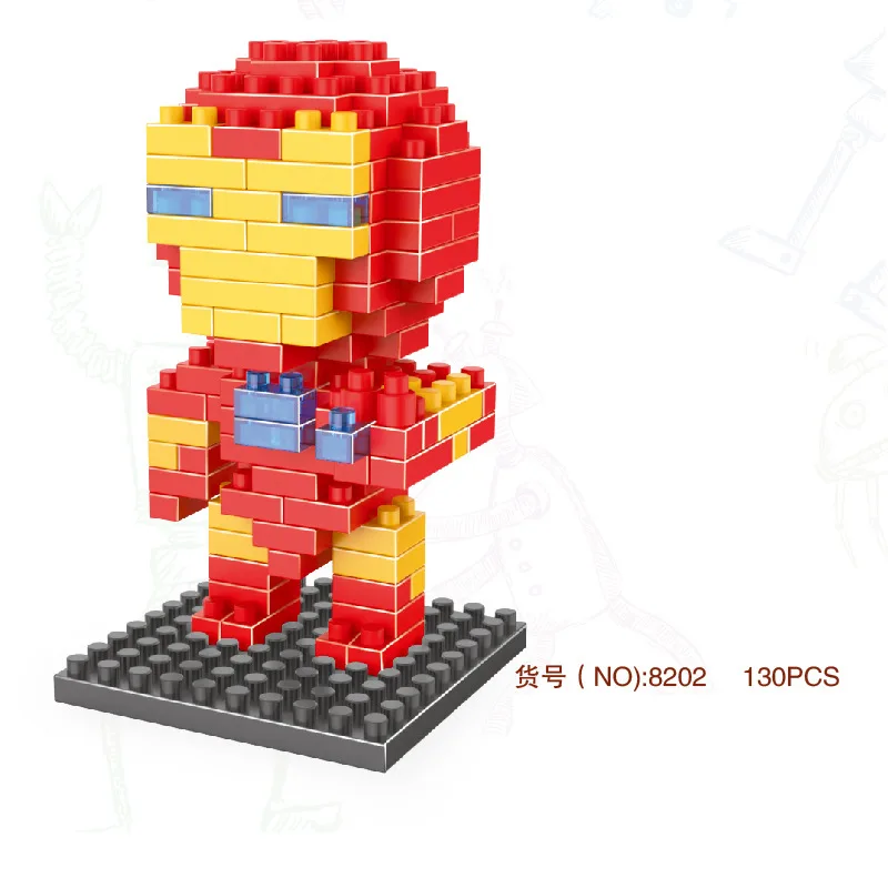 Новинка С героями комиксов Марвел большие фигурки строительные блоки супер