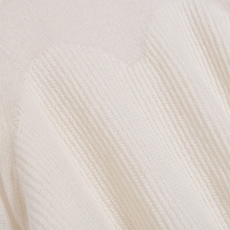 Женский свитер из мохера TWOTWINSTYLE вязаный пуловер с длинными рукавами и бахромой