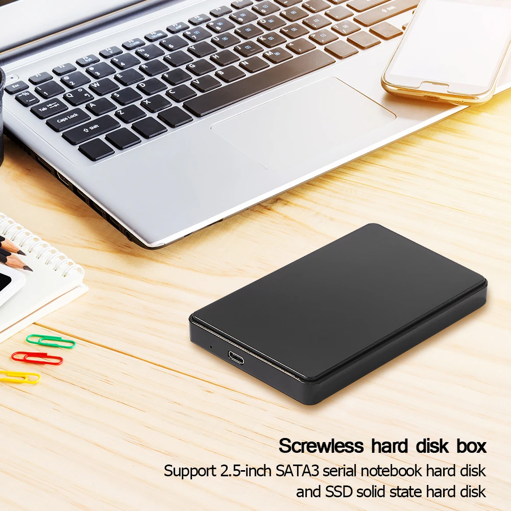 HDD Case 2.5 inch SATA to USB 3.1 Hard Drive Enclosure for SSD Disk Type C Notebook Desktop PC | Электроника