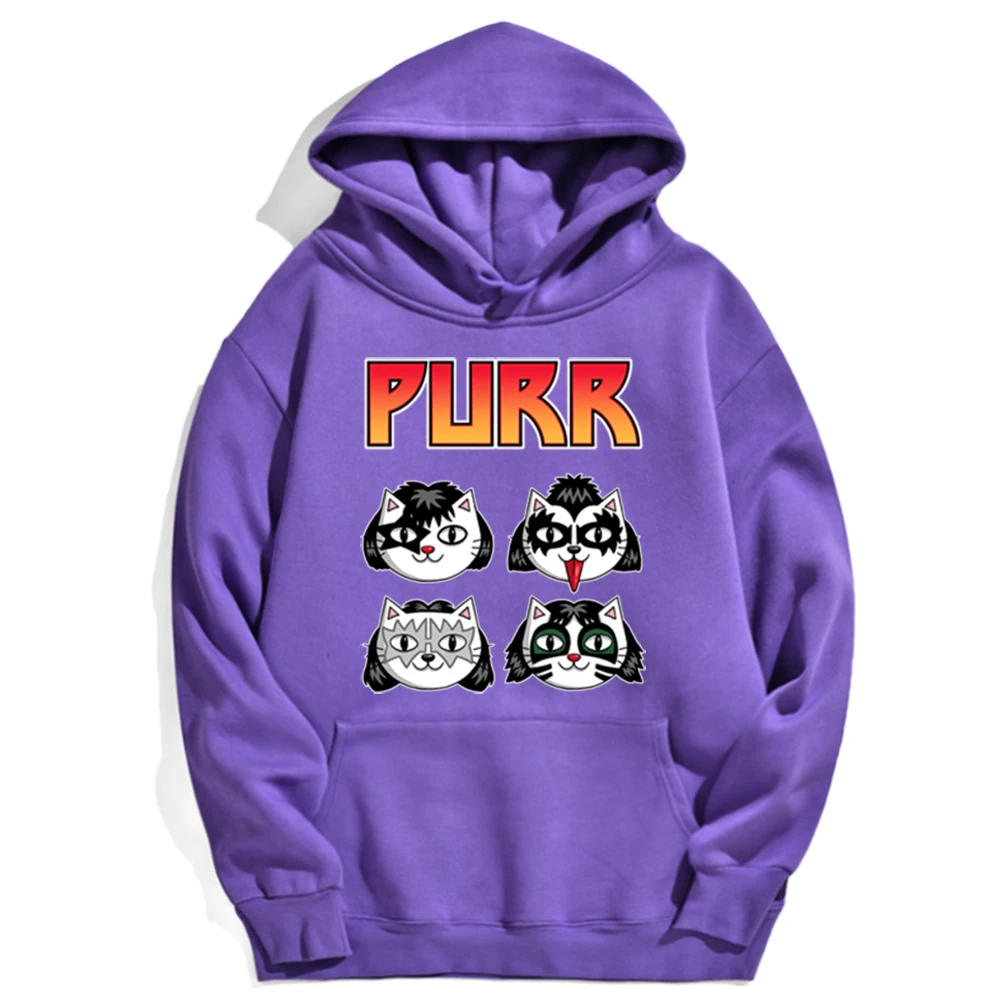 

Four Fashionable Cats Hoodie Male With Different Hairstyles Man Sweatshirts Harajuku Custom Autumn Fleece Pulloversfor Men